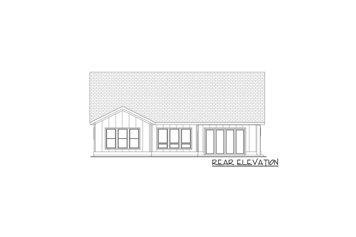Plan 580057DFT: 3-Bed New American Ranch with RV Garage - Image #4 - Craftsman, Modern Farmhouse, New American, Ranch