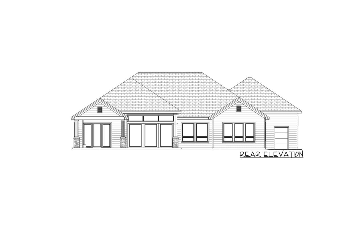Plan 580059DFT: Craftsman Ranch with 4 Beds Under 3000 Square Feet with RV Garage  - Image #4 - Craftsman, New American, Ranch