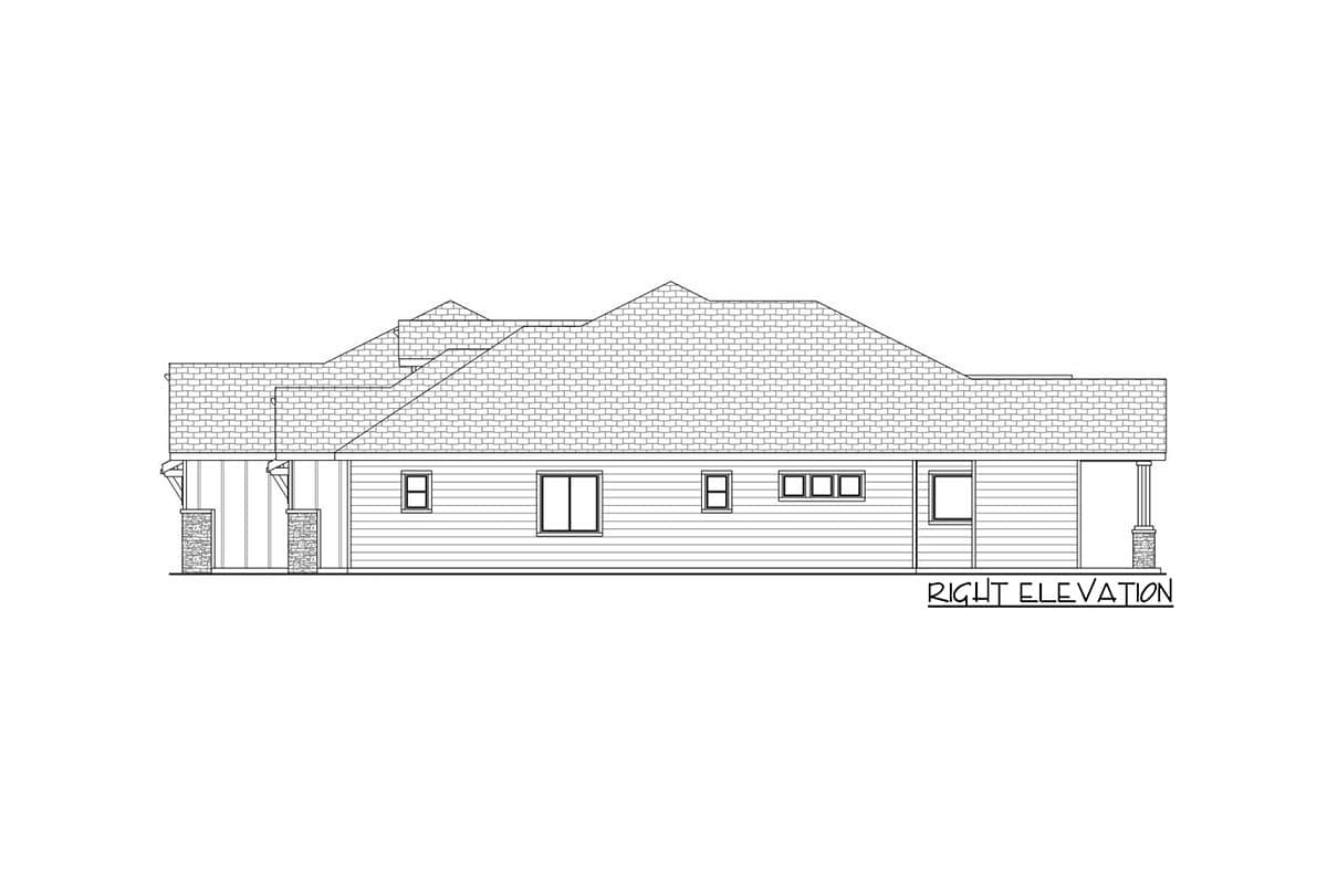 Plan 580059DFT: Craftsman Ranch with 4 Beds Under 3000 Square Feet with RV Garage  - Image #5 - Craftsman, New American, Ranch