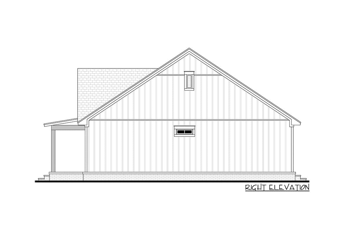 Plan 51926HZ: 2-Bedroom Country Farmhouse Cottage Plan Under 1000 Square Feet - Image #5 - Cabin, Cottage, Country, Craftsman, Farmhouse, Modern Farmhouse, Rustic, Traditional, Vacation