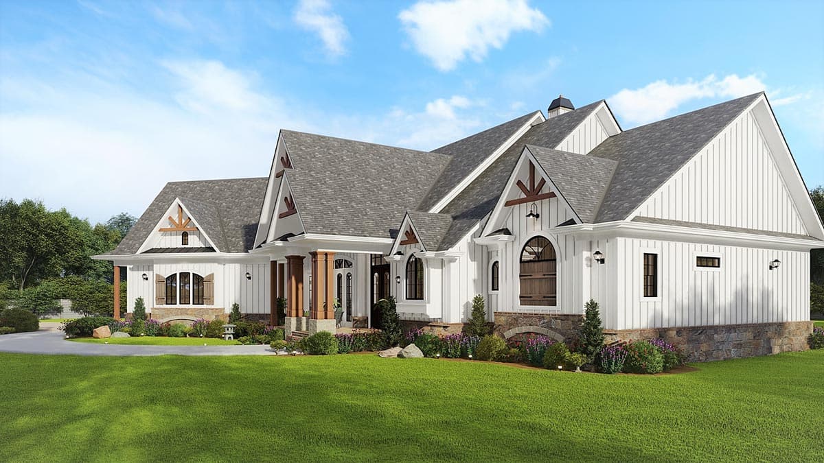 Plan 25783GE: 3-Bedroom Craftsman House Plan with Sweeping Rear Porches - 3224 Sq Ft - Image #8 - Country, Craftsman, Mountain, Northwest, Ranch, Rustic