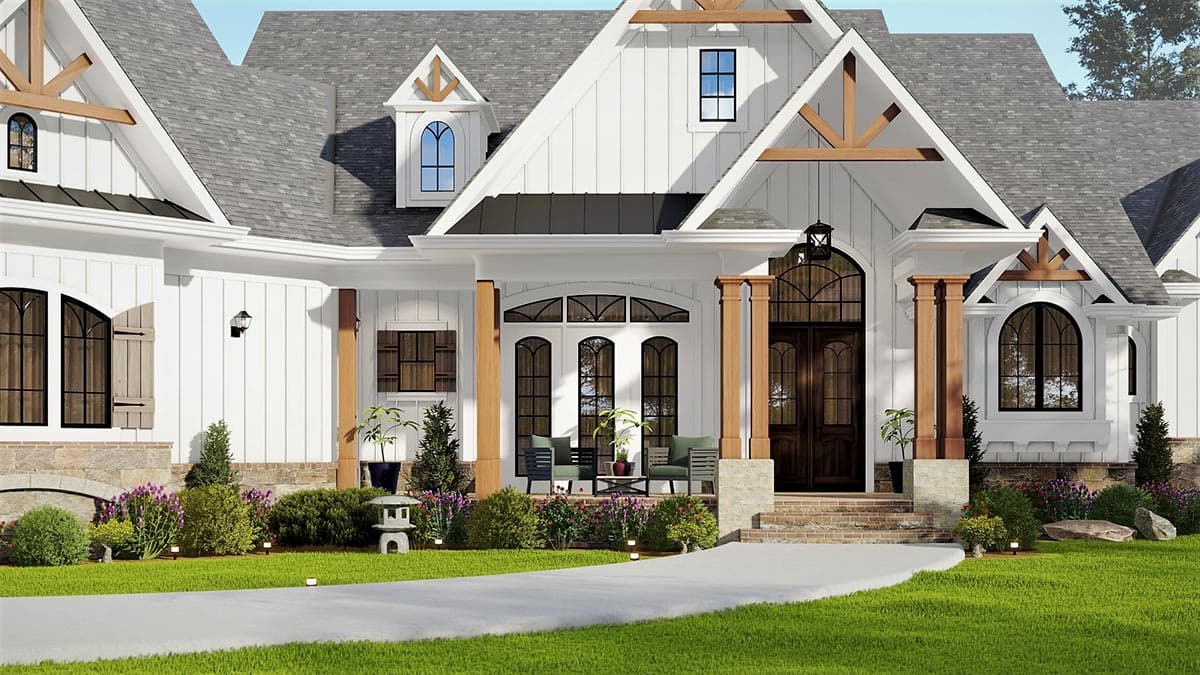 Plan 25783GE: 3-Bedroom Craftsman House Plan with Sweeping Rear Porches - 3224 Sq Ft - Image #9 - Country, Craftsman, Mountain, Northwest, Ranch, Rustic