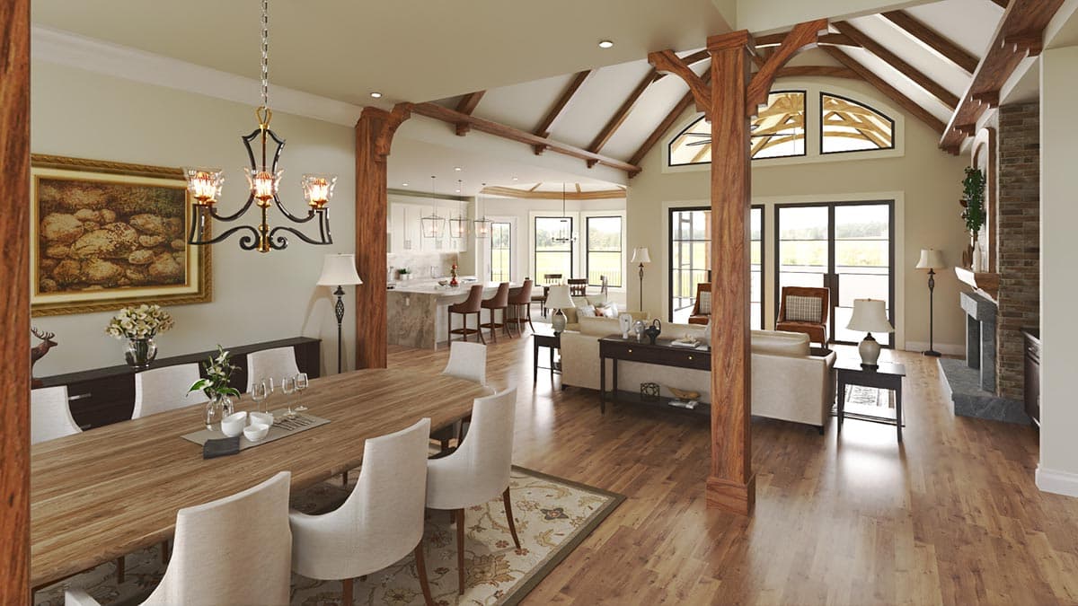 Plan 25783GE: 3-Bedroom Craftsman House Plan with Sweeping Rear Porches - 3224 Sq Ft - Image #10 - Country, Craftsman, Mountain, Northwest, Ranch, Rustic