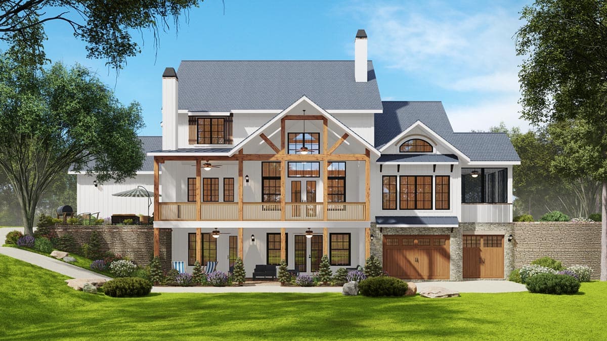Plan 25784GE: 2-Story Modern Farmhouse Plan Under 3300 Square Feet with Drive-Under Garage - Image #6 - Country, Craftsman, Modern Farmhouse, New American, Traditional, Vacation