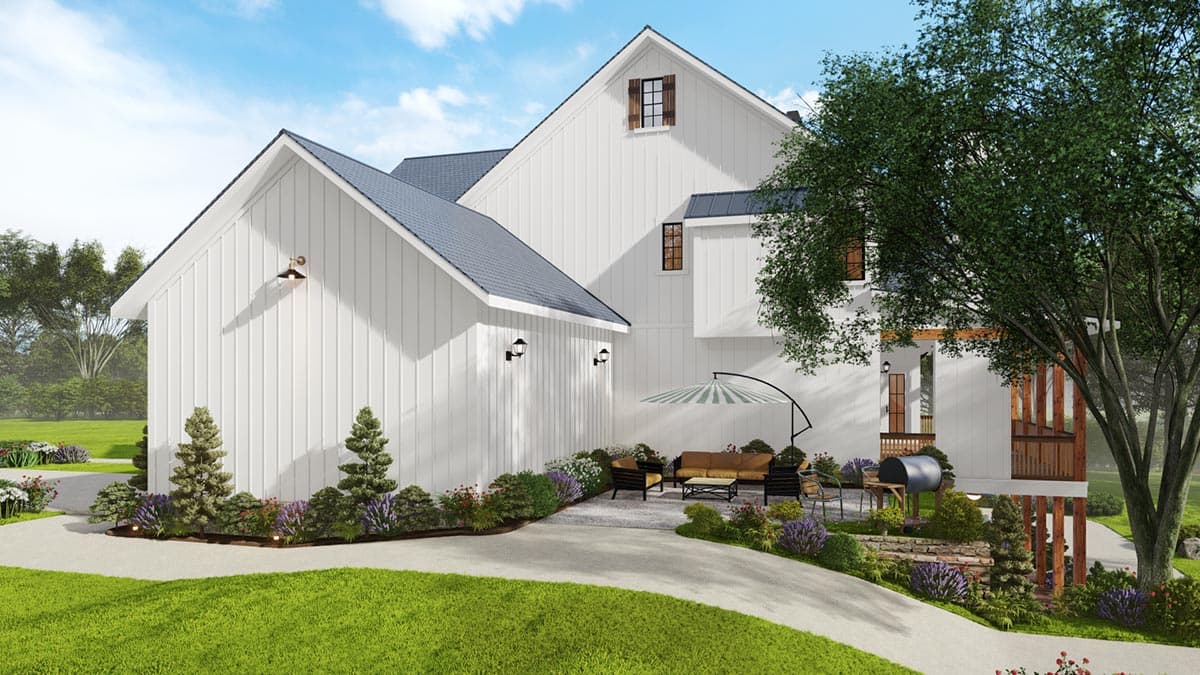 Plan 25784GE: 2-Story Modern Farmhouse Plan Under 3300 Square Feet with Drive-Under Garage - Image #7 - Country, Craftsman, Modern Farmhouse, New American, Traditional, Vacation
