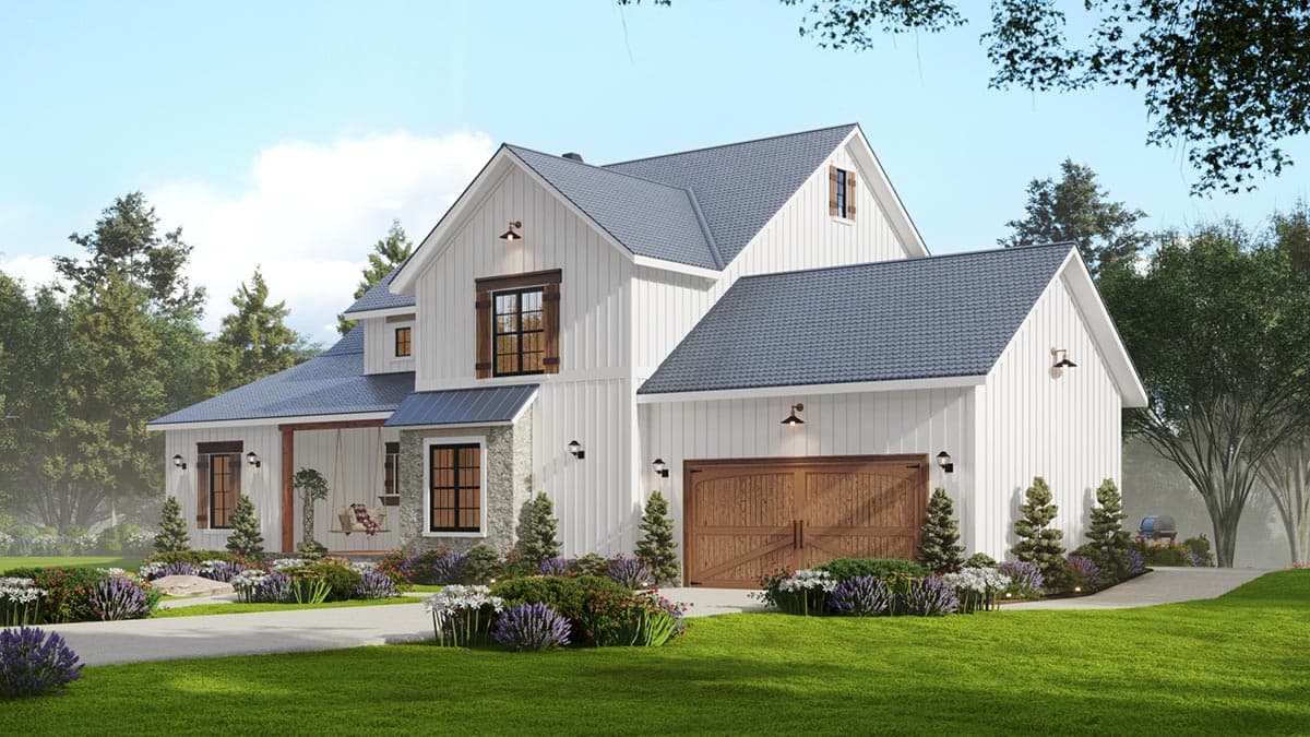 Plan 25784GE: 2-Story Modern Farmhouse Plan Under 3300 Square Feet with Drive-Under Garage - Image #8 - Country, Craftsman, Modern Farmhouse, New American, Traditional, Vacation