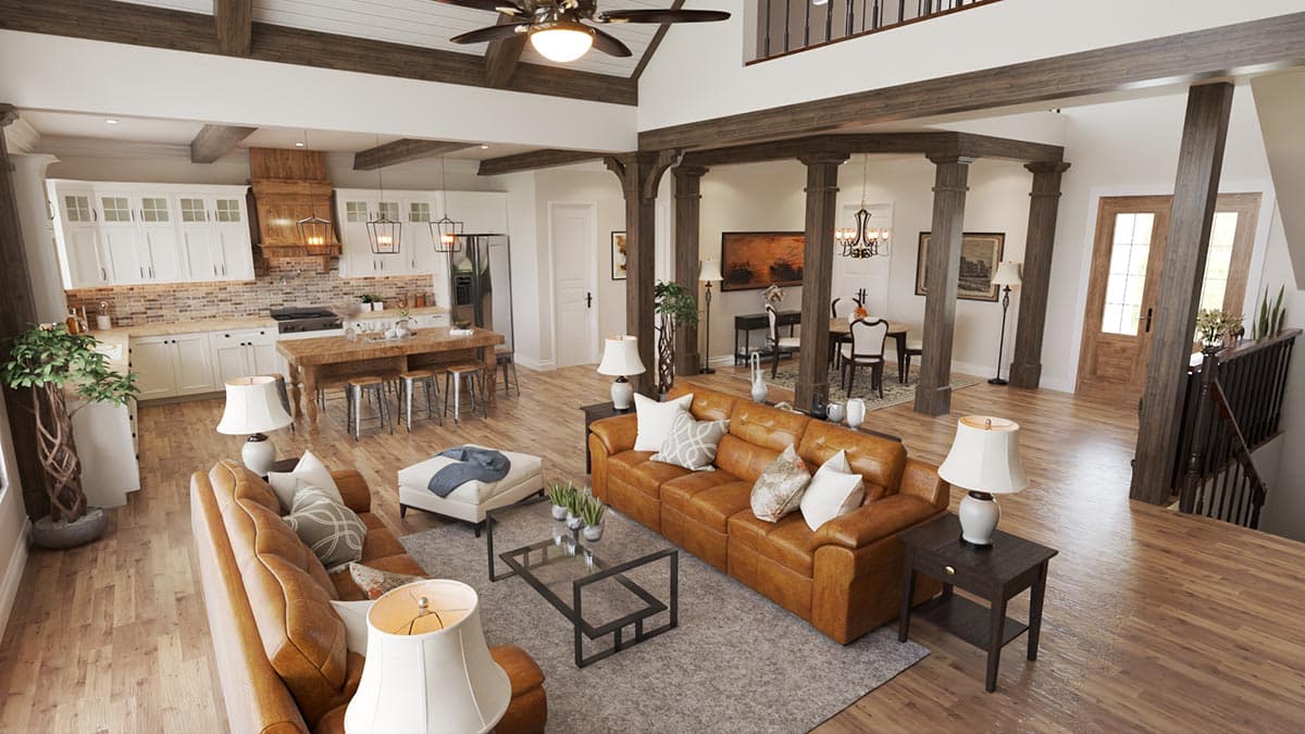 Plan 25784GE: 2-Story Modern Farmhouse Plan Under 3300 Square Feet with Drive-Under Garage - Image #9 - Country, Craftsman, Modern Farmhouse, New American, Traditional, Vacation