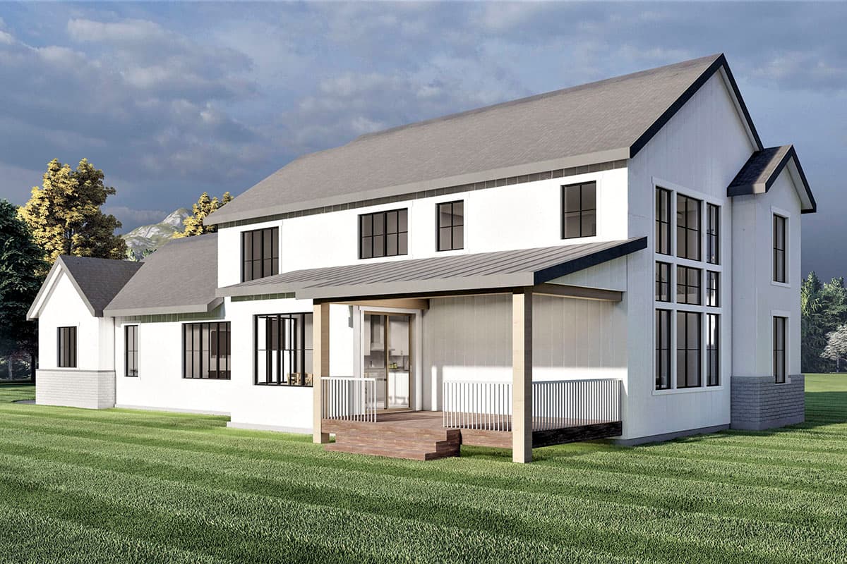 Plan 490066NAH: 3400 Square Foot Modern Farmhouse with 2-Story Great Room and a Home Office - Image #4 - Craftsman, Farmhouse, Modern Farmhouse, New American, Northwest