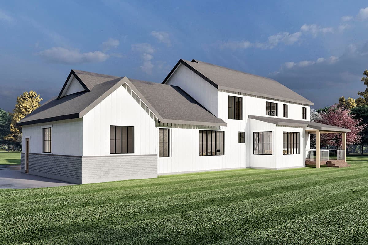 Plan 490066NAH: 3400 Square Foot Modern Farmhouse with 2-Story Great Room and a Home Office - Image #5 - Craftsman, Farmhouse, Modern Farmhouse, New American, Northwest