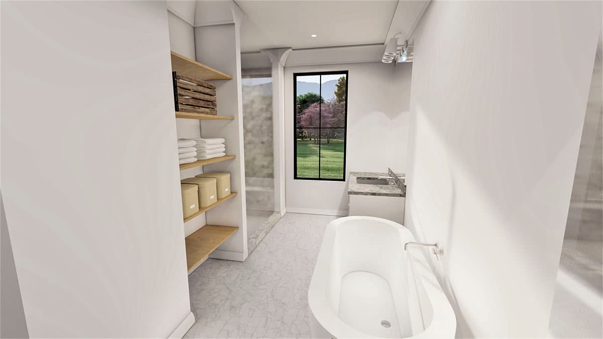 Plan 490066NAH: 3400 Square Foot Modern Farmhouse with 2-Story Great Room and a Home Office - Image #10 - Craftsman, Farmhouse, Modern Farmhouse, New American, Northwest