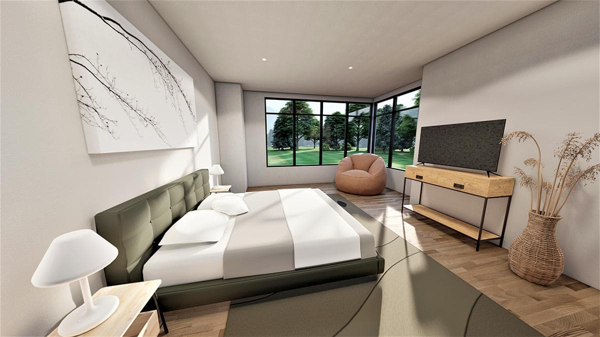 Plan 490067NAH: Transitional Farmhouse Rambler with 2500 Square Feet of Living Area - Image #10 - Contemporary, Ranch, Transitional
