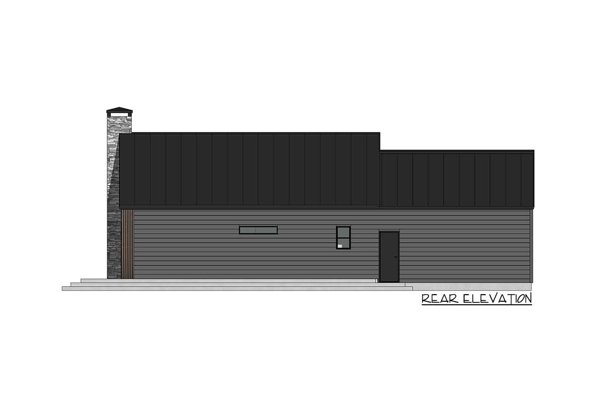 Plan 420063WNT: Contemporary 1-Story Home Plan Under 950 Square Feet with 2-Car Garage - Image #10 - Contemporary, Cottage, Country, Craftsman, New American, Ranch, Rustic, Vacation