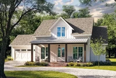 3-Bed Farmhouse-Style Cottage with 2-Car Garage - 1479 Sq Ft