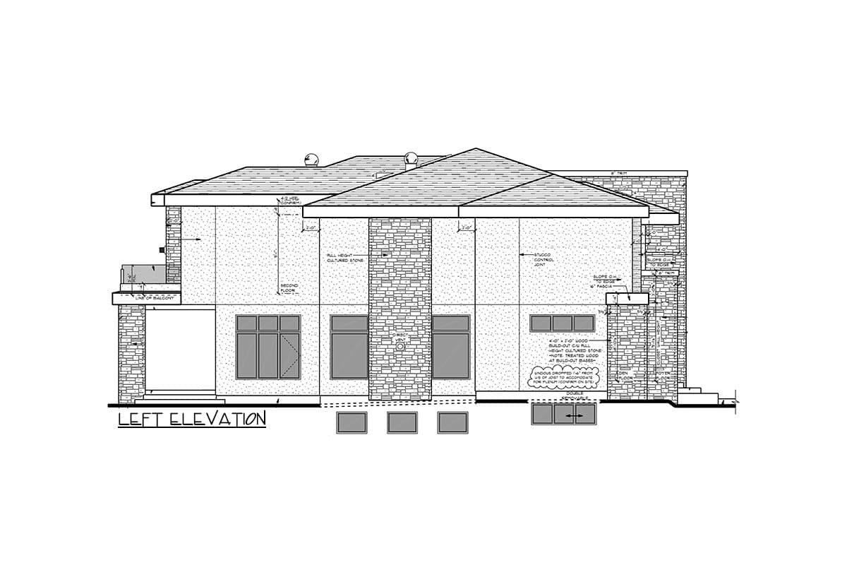 Plan 81754AB: Contemporary Northwest Home Plan with Option to Finish Basement - Image #4 - Contemporary, Mid Century Modern, Modern, Northwest