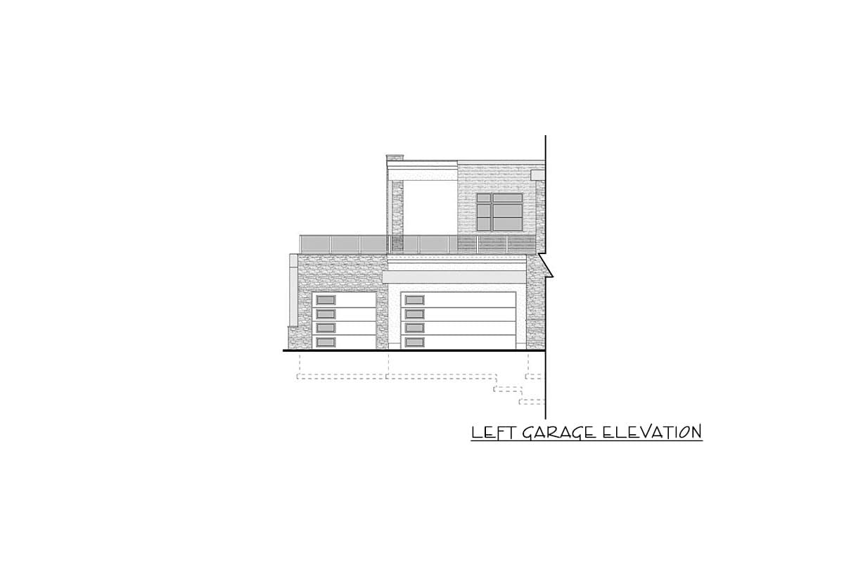 Plan 81755AB: Spacious Modern Home Plan with Courtyard Entry and Finished Basement - 7654 Sq Ft - Image #7 - Contemporary, Mid Century Modern, Modern, Northwest, Prairie