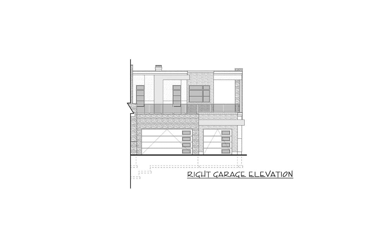 Plan 81755AB: Spacious Modern Home Plan with Courtyard Entry and Finished Basement - 7654 Sq Ft - Image #8 - Contemporary, Mid Century Modern, Modern, Northwest, Prairie