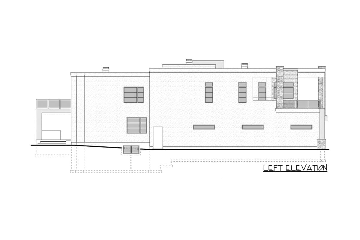 Plan 81755AB: Spacious Modern Home Plan with Courtyard Entry and Finished Basement - 7654 Sq Ft - Image #4 - Contemporary, Mid Century Modern, Modern, Northwest, Prairie