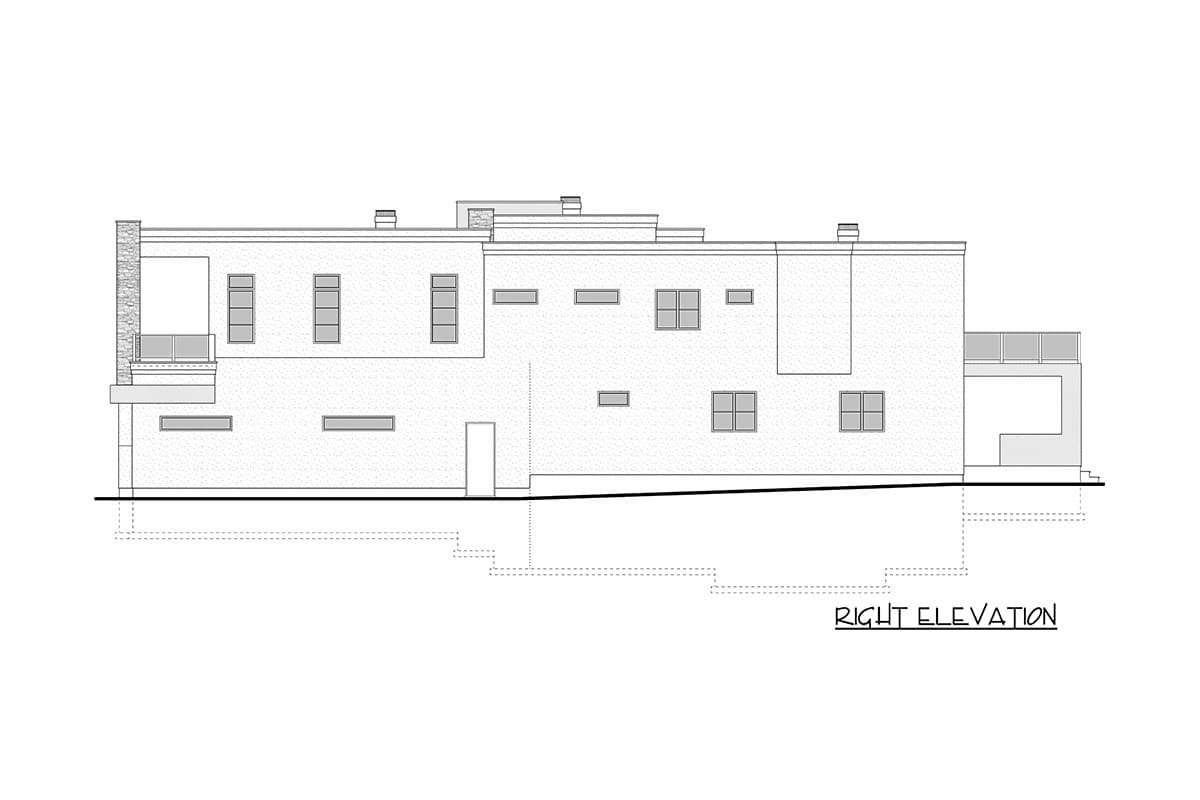 Plan 81755AB: Spacious Modern Home Plan with Courtyard Entry and Finished Basement - 7654 Sq Ft - Image #6 - Contemporary, Mid Century Modern, Modern, Northwest, Prairie