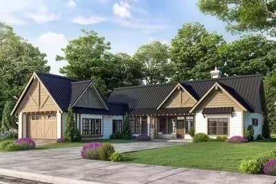 Flexible Mountain Ranch Under 1900 Square Feet with 3 Beds and a Vaulted Living Room