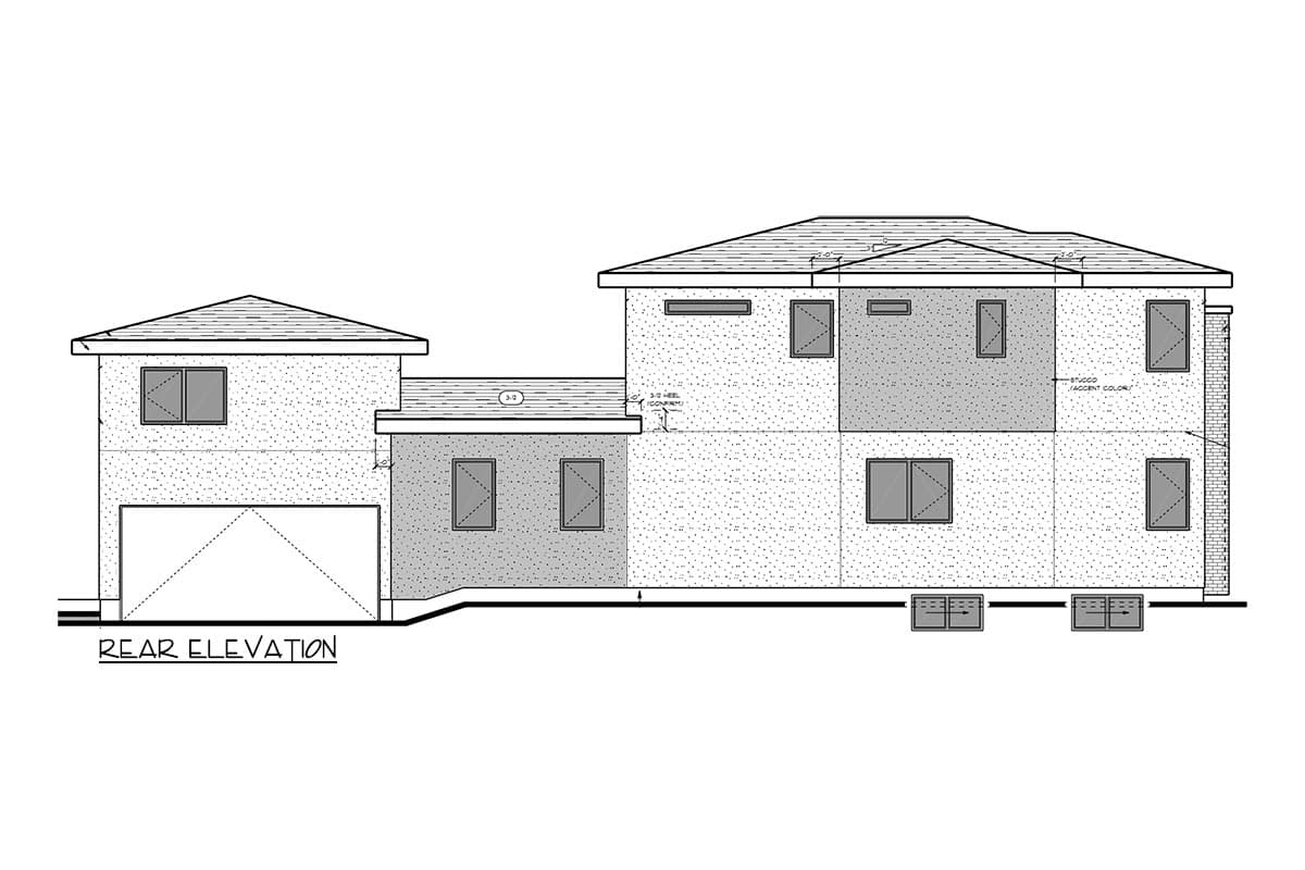Plan 81757AB: 2-Story Modern Northwest House Plan with In-Law Suite above Garage - Image #10 - Contemporary, Modern, Northwest, Transitional