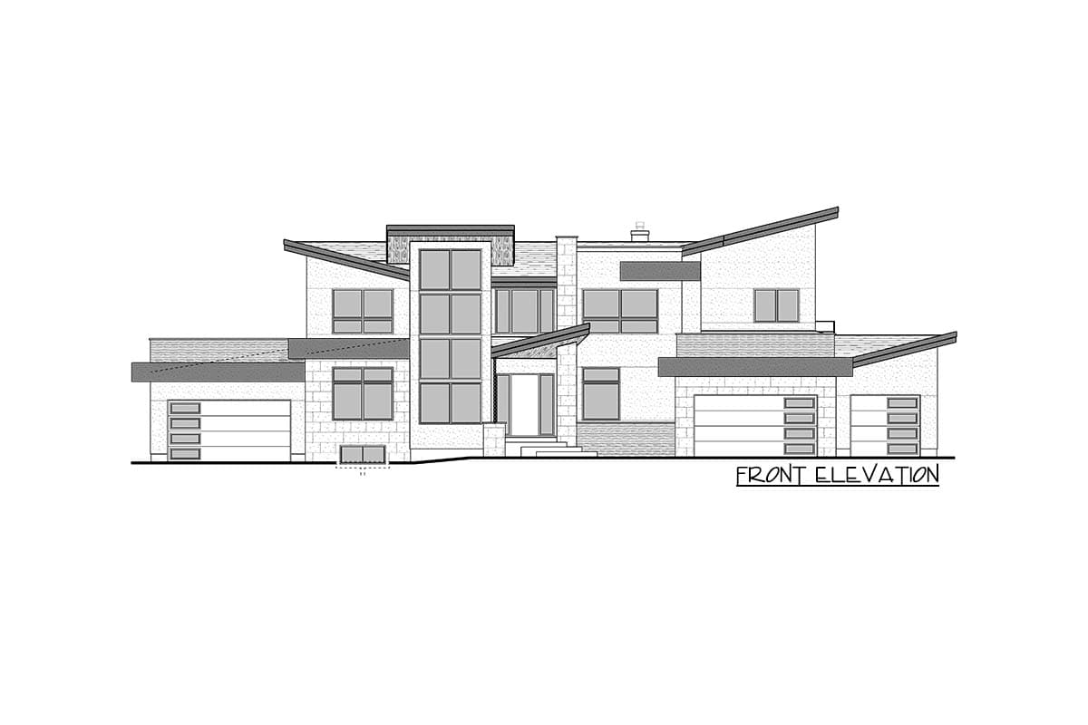 Plan 81760AB: Modern Home Plan Under 4200 Square Feet with Over 2000 Square Feet of Garage Space - Image #23 - Contemporary, Mid Century Modern, Modern, Mountain, Northwest