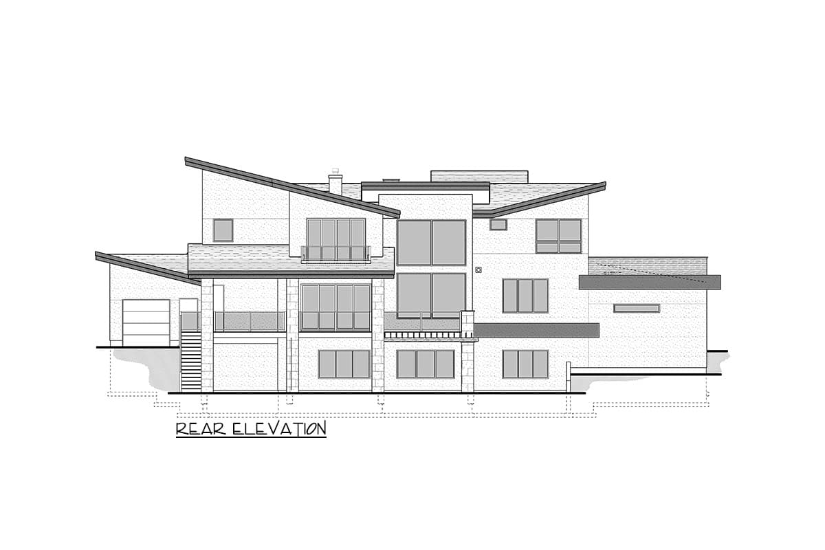 Plan 81760AB: Modern Home Plan Under 4200 Square Feet with Over 2000 Square Feet of Garage Space - Image #25 - Contemporary, Mid Century Modern, Modern, Mountain, Northwest