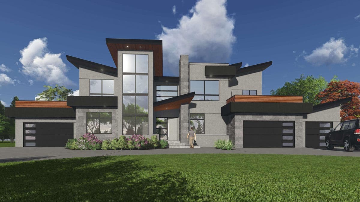 Plan 81760AB: Modern Home Plan Under 4200 Square Feet with Over 2000 Square Feet of Garage Space - Image #21 - Contemporary, Mid Century Modern, Modern, Mountain, Northwest