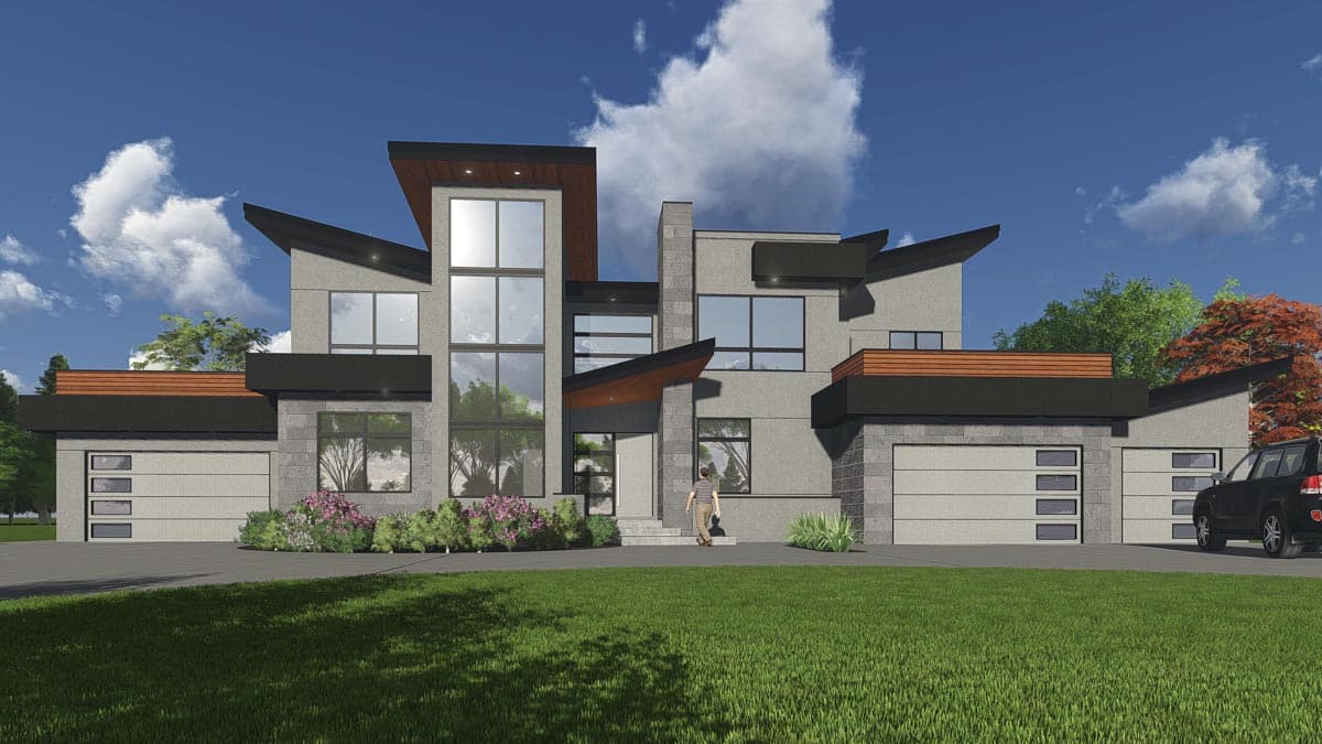 Plan 81760AB: Modern Home Plan Under 4200 Square Feet with Over 2000 Square Feet of Garage Space - Image #22 - Contemporary, Mid Century Modern, Modern, Mountain, Northwest