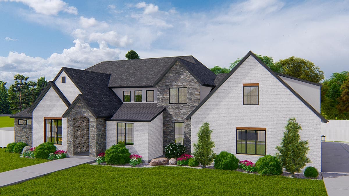 Plan 61301UT: Luxury New American Home Plan with Sport Court - Image #9 - Country, Craftsman, New American, Traditional
