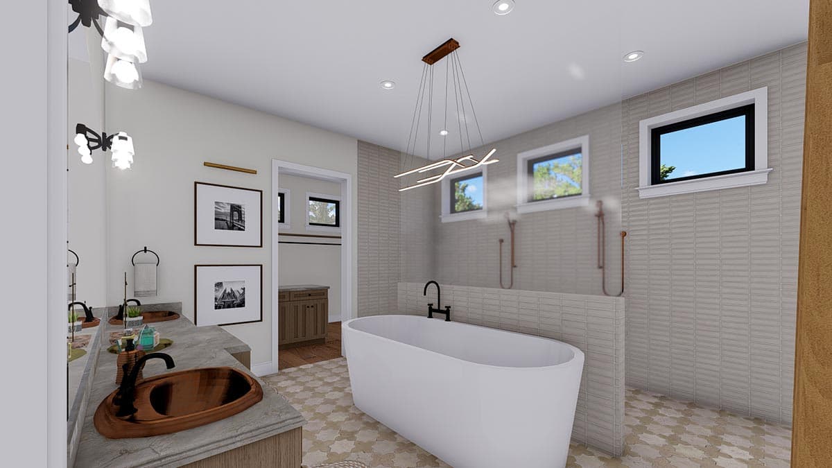 Plan 61301UT: Luxury New American Home Plan with Sport Court - Image #34 - Country, Craftsman, New American, Traditional