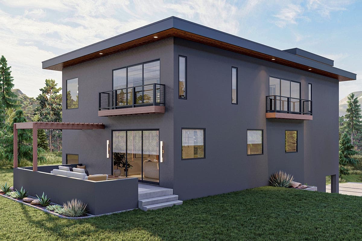 Plan 623145DJ: 2-Story 3-Bed Modern-Style House Plan Under 3000 Square Feet - Image #5 - Contemporary, Mid Century Modern, Modern, Mountain, Northwest, Prairie, Transitional