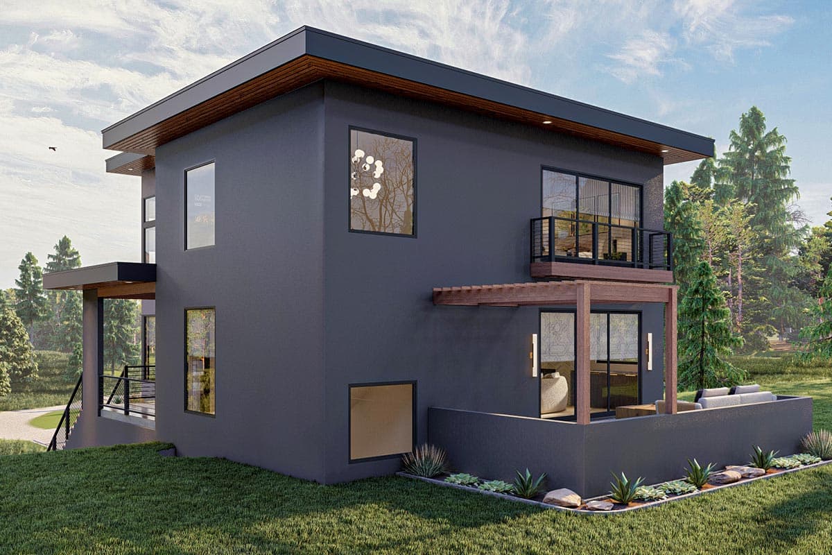 Plan 623145DJ: 2-Story 3-Bed Modern-Style House Plan Under 3000 Square Feet - Image #6 - Contemporary, Mid Century Modern, Modern, Mountain, Northwest, Prairie, Transitional