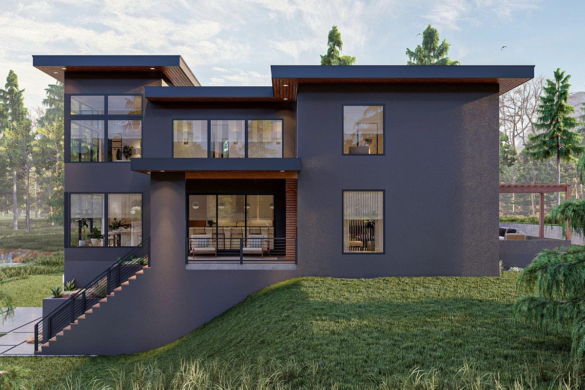 Plan 623145DJ: 2-Story 3-Bed Modern-Style House Plan Under 3000 Square Feet - Image #7 - Contemporary, Mid Century Modern, Modern, Mountain, Northwest, Prairie, Transitional