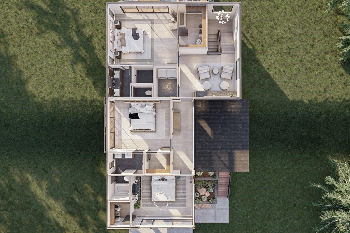 Plan 623145DJ: 2-Story 3-Bed Modern-Style House Plan Under 3000 Square Feet - Image #26 - Contemporary, Mid Century Modern, Modern, Mountain, Northwest, Prairie, Transitional