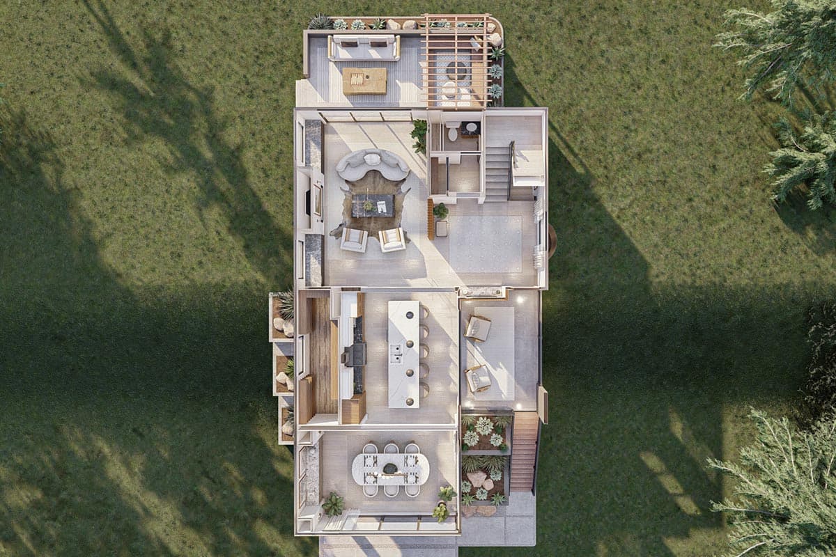 Plan 623145DJ: 2-Story 3-Bed Modern-Style House Plan Under 3000 Square Feet - Image #27 - Contemporary, Mid Century Modern, Modern, Mountain, Northwest, Prairie, Transitional