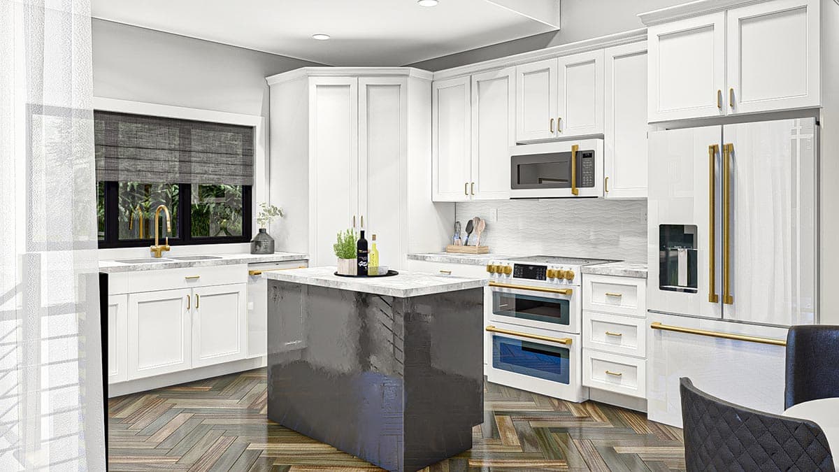Plan 623146DJ: Modern-Style 2-Bed Carriage House Plan Under 1300 Square Feet - Image #8 - Carriage, Contemporary, Modern, Mountain