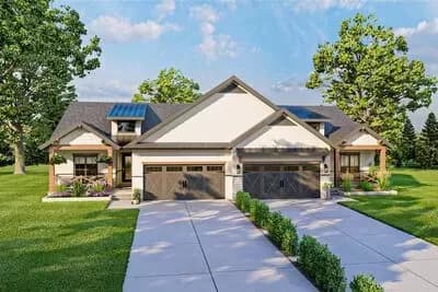Modern Farmhouse Style Duplex with Matching 1,250 Square Foot Units