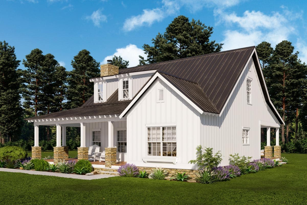 Plan 70791MK: 1500 Square Foot 2-Bed Cottage with Optional Third Bedroom - Image #5 - Cottage, Country, Mountain, Rustic, Vacation