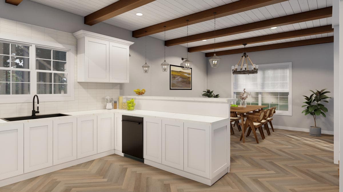 Plan 70791MK: 1500 Square Foot 2-Bed Cottage with Optional Third Bedroom - Image #14 - Cottage, Country, Mountain, Rustic, Vacation