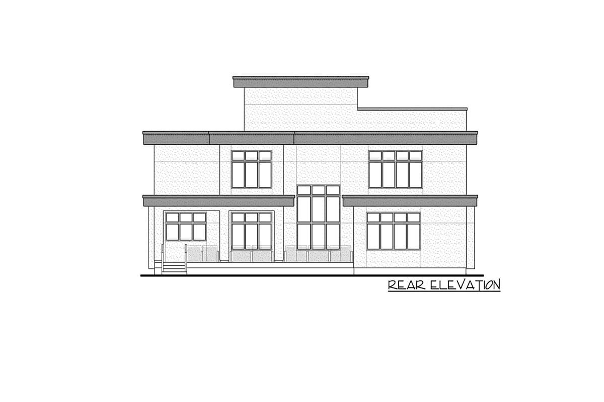 Plan 81763AB: Contemporary House Plan with Rooftop Patio and Lower-Level Garage - 8540 Sq Ft - Image #7 - Contemporary, Mid Century Modern, Modern, Northwest, Prairie
