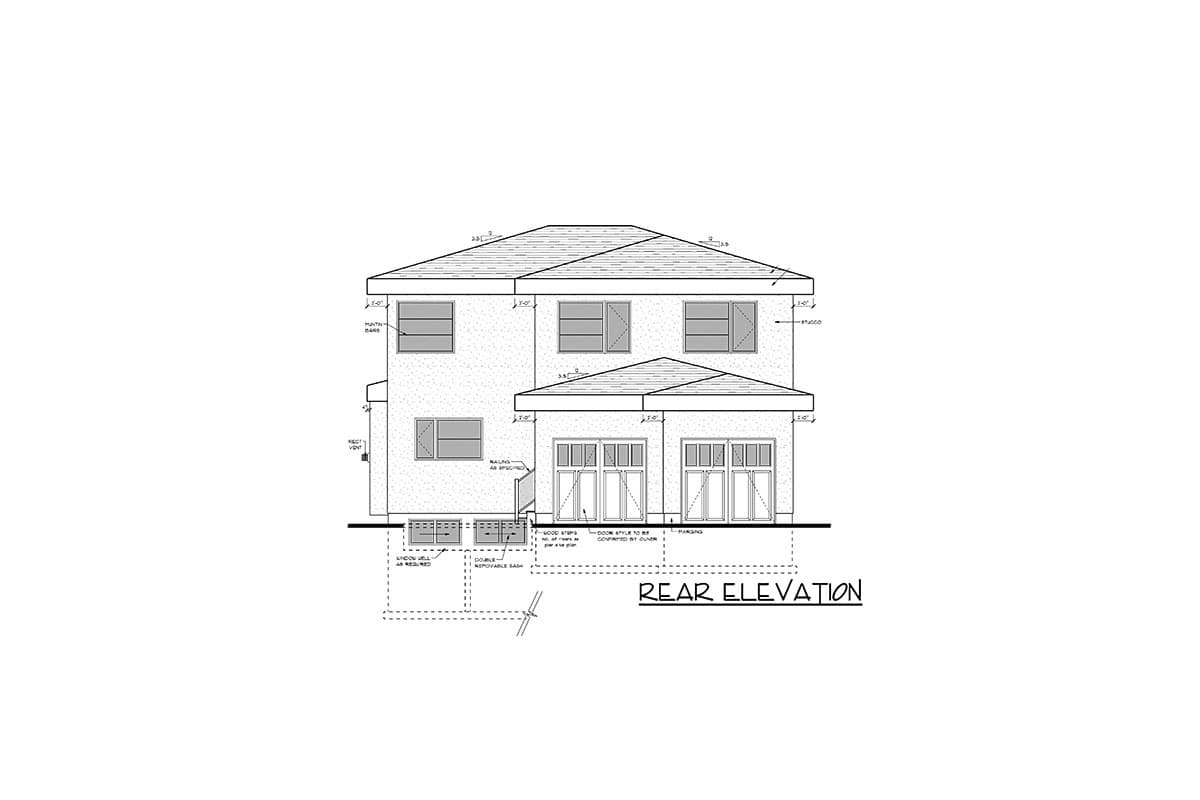 Plan 81765AB: 2-Story Contemporary House Plan with Rear Double Garage - Image #7 - Contemporary, Mid Century Modern, Modern, Northwest