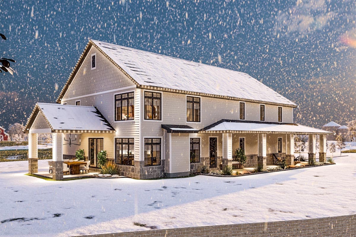 Plan 623148DJ: Beautiful Barndominium with Wraparound Porch and Outdoor Seating - Image #25 - Barndominium, Country, Craftsman, Modern Farmhouse, New American