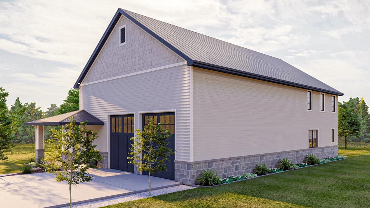 Plan 623148DJ: Beautiful Barndominium with Wraparound Porch and Outdoor Seating - Image #5 - Barndominium, Country, Craftsman, Modern Farmhouse, New American