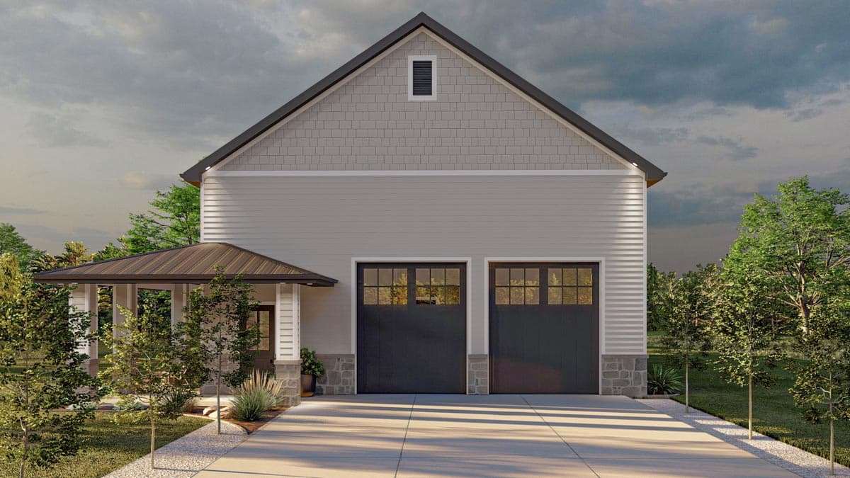 Plan 623148DJ: Beautiful Barndominium with Wraparound Porch and Outdoor Seating - Image #6 - Barndominium, Country, Craftsman, Modern Farmhouse, New American