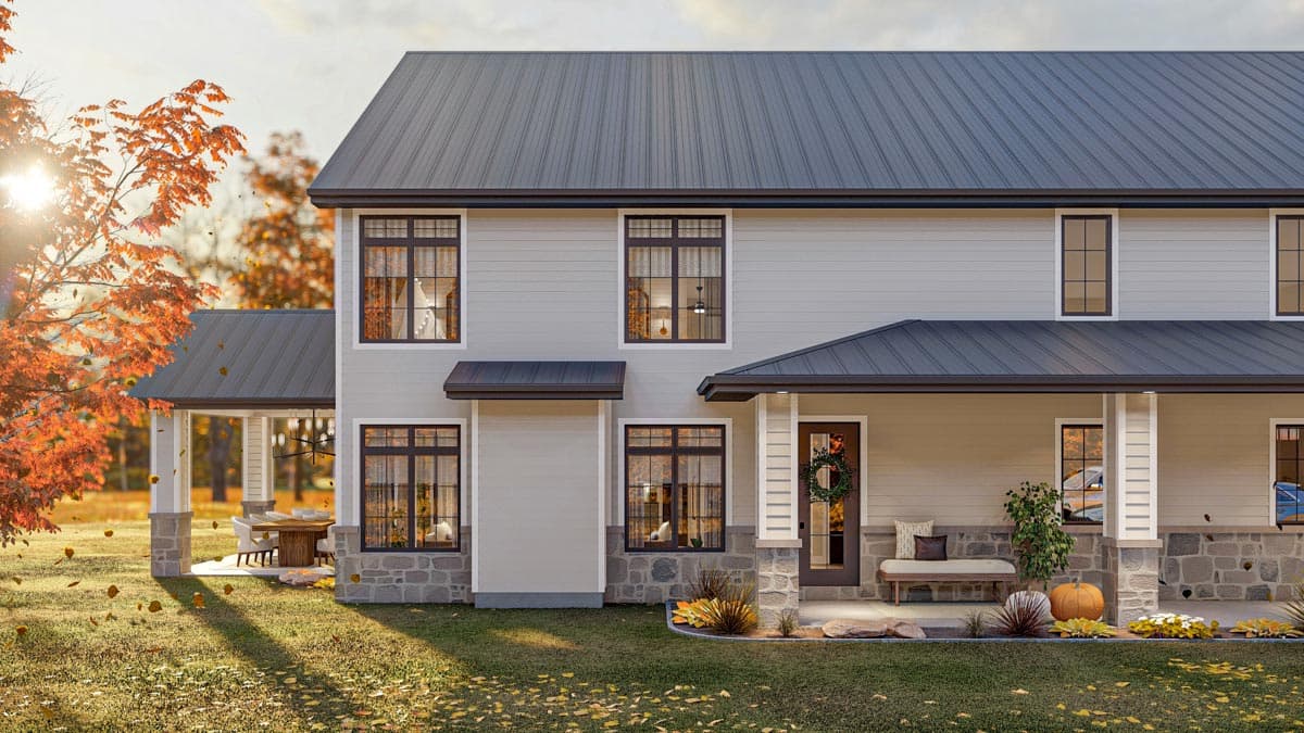 Plan 623148DJ: Beautiful Barndominium with Wraparound Porch and Outdoor Seating - Image #9 - Barndominium, Country, Craftsman, Modern Farmhouse, New American