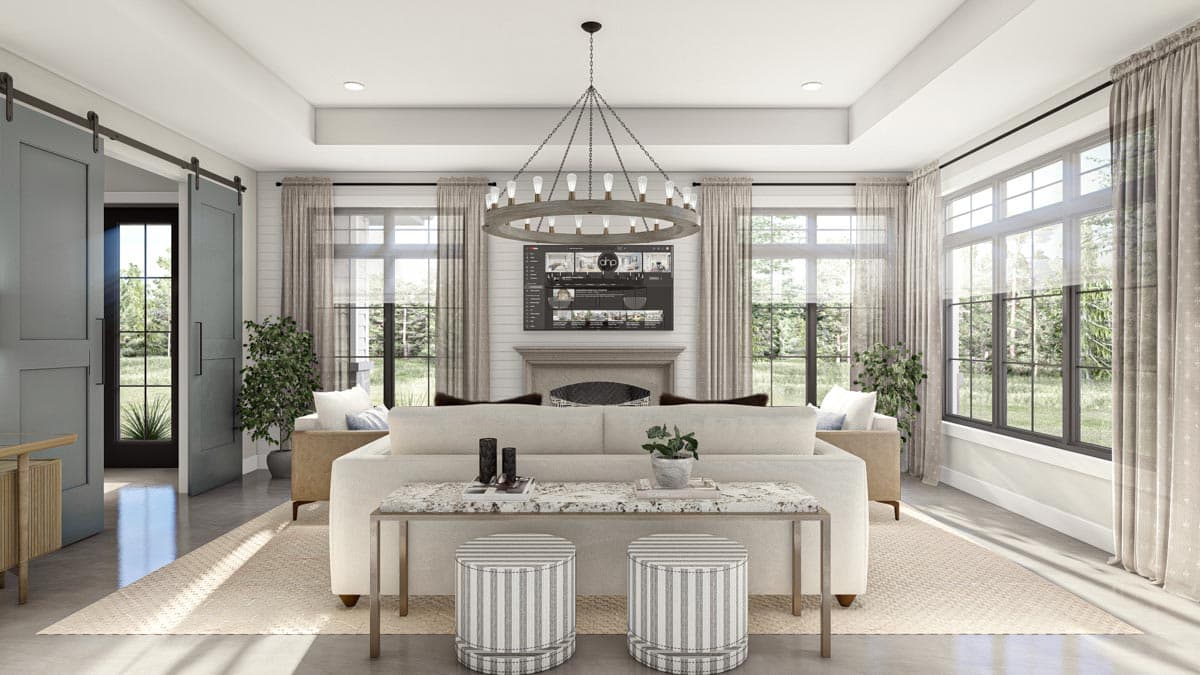 Plan 623148DJ: Beautiful Barndominium with Wraparound Porch and Outdoor Seating - Image #12 - Barndominium, Country, Craftsman, Modern Farmhouse, New American