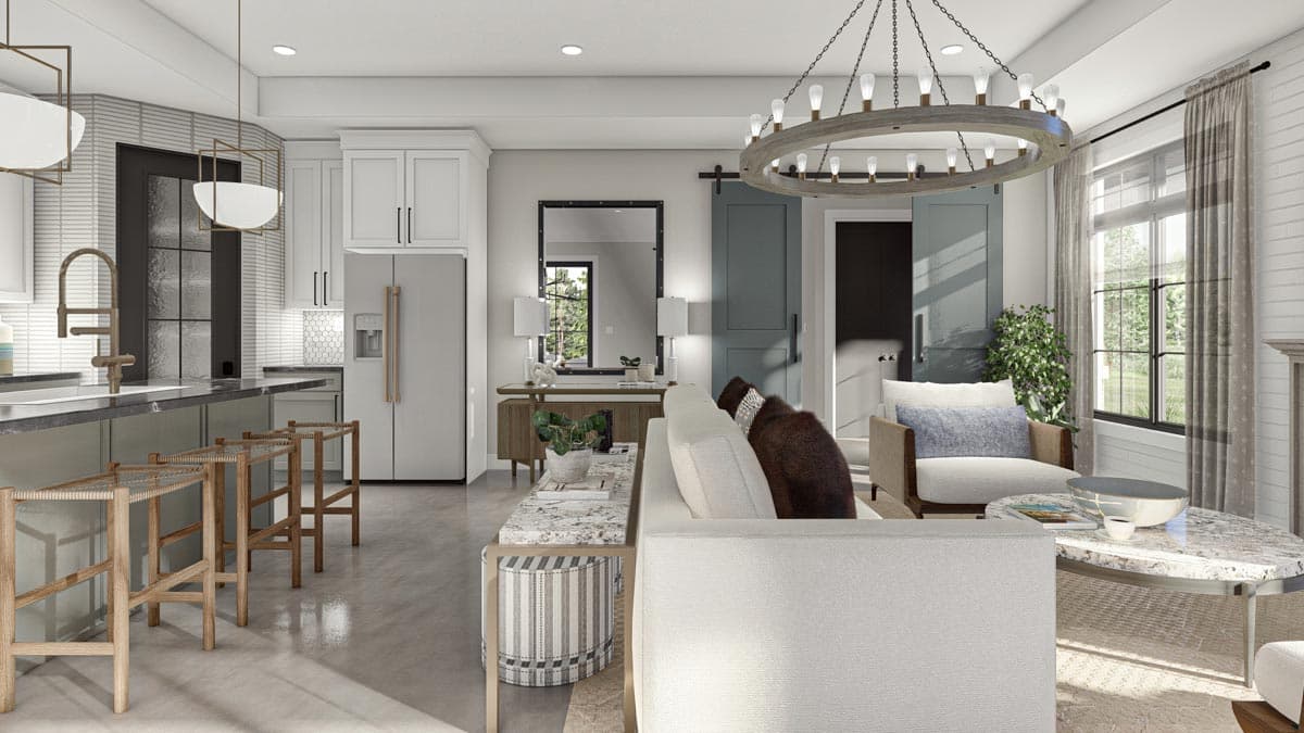 Plan 623148DJ: Beautiful Barndominium with Wraparound Porch and Outdoor Seating - Image #13 - Barndominium, Country, Craftsman, Modern Farmhouse, New American