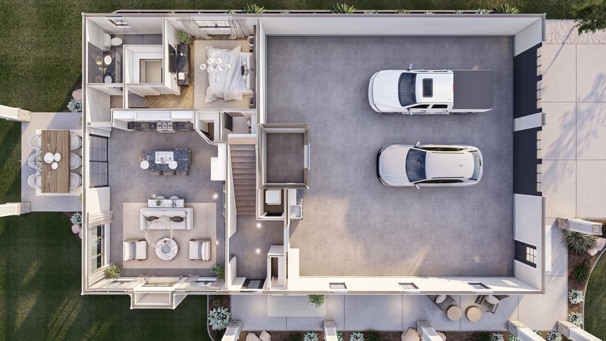 Plan 623148DJ: Beautiful Barndominium with Wraparound Porch and Outdoor Seating - Image #23 - Barndominium, Country, Craftsman, Modern Farmhouse, New American