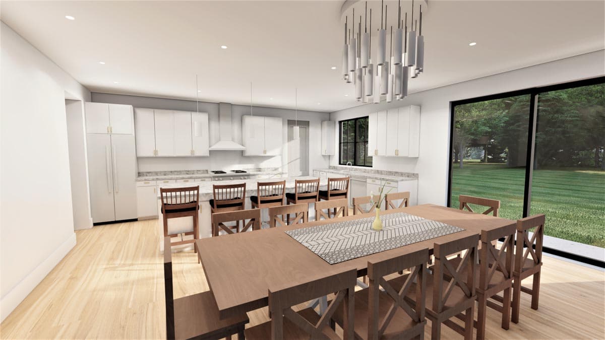 Plan 490068NAH: Contemporary Farmhouse Under 3800 Square Feet with 5 Upstairs Bedrooms - Image #8 - Contemporary, Farmhouse, Modern Farmhouse, New American