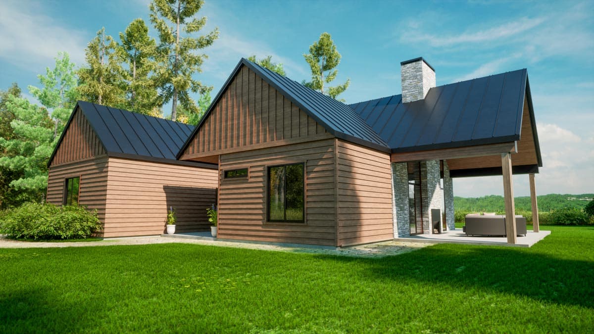 Plan 420072WNT: Rustic Ranch with Under 1400 Sq Ft with Flex Bedroom or Home Office - Image #5 - Cabin, Cottage, Country, Craftsman, Mountain, Ranch, Rustic